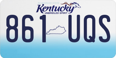 KY license plate 861UQS