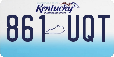 KY license plate 861UQT