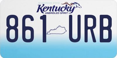 KY license plate 861URB