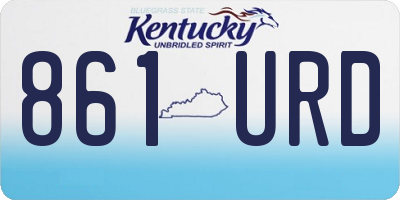 KY license plate 861URD
