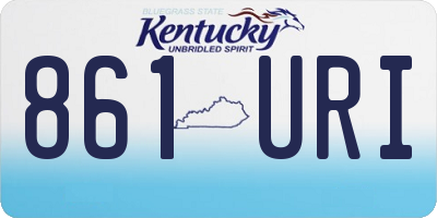 KY license plate 861URI