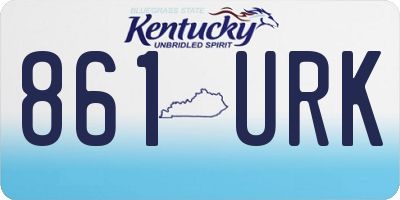 KY license plate 861URK