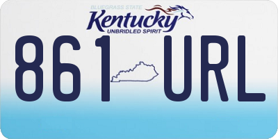 KY license plate 861URL