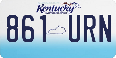 KY license plate 861URN