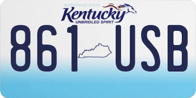 KY license plate 861USB