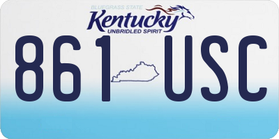KY license plate 861USC