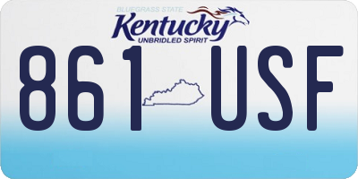 KY license plate 861USF