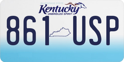 KY license plate 861USP
