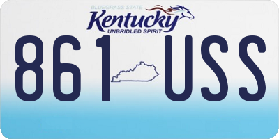 KY license plate 861USS