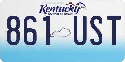 KY license plate 861UST