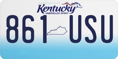 KY license plate 861USU