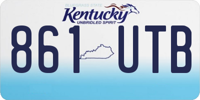 KY license plate 861UTB