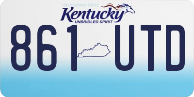 KY license plate 861UTD