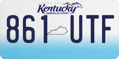 KY license plate 861UTF