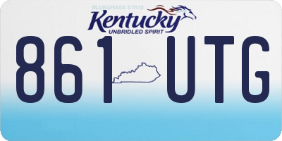 KY license plate 861UTG