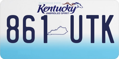 KY license plate 861UTK