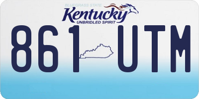 KY license plate 861UTM