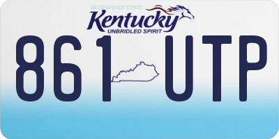 KY license plate 861UTP