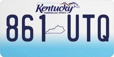 KY license plate 861UTQ