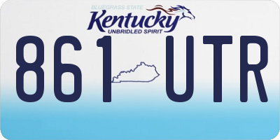 KY license plate 861UTR