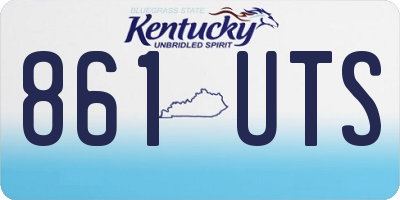 KY license plate 861UTS