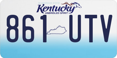 KY license plate 861UTV