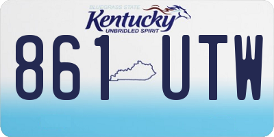 KY license plate 861UTW