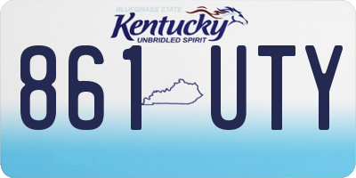 KY license plate 861UTY