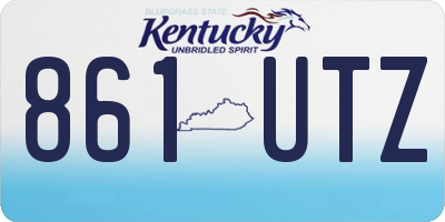 KY license plate 861UTZ