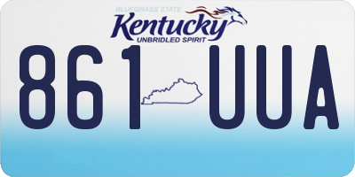 KY license plate 861UUA