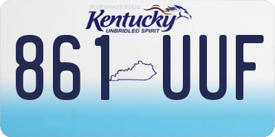 KY license plate 861UUF