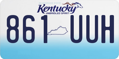 KY license plate 861UUH