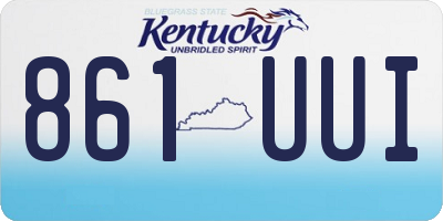 KY license plate 861UUI