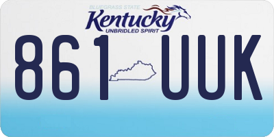 KY license plate 861UUK
