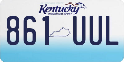 KY license plate 861UUL