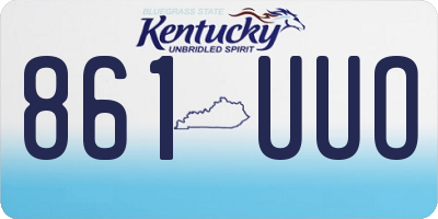 KY license plate 861UUO