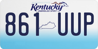 KY license plate 861UUP