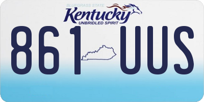 KY license plate 861UUS