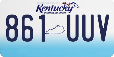 KY license plate 861UUV