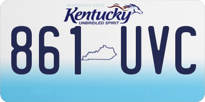 KY license plate 861UVC