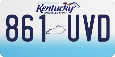 KY license plate 861UVD
