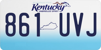 KY license plate 861UVJ