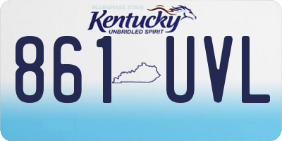 KY license plate 861UVL