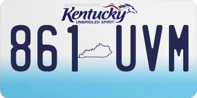 KY license plate 861UVM
