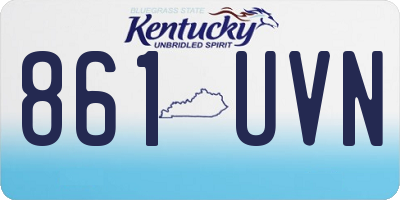 KY license plate 861UVN