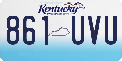 KY license plate 861UVU
