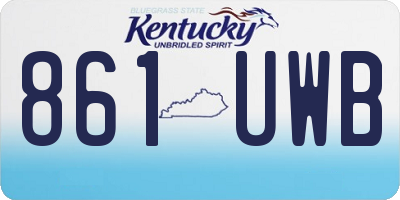 KY license plate 861UWB
