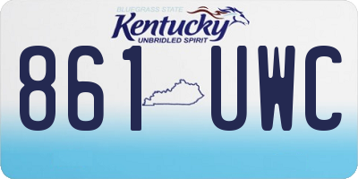 KY license plate 861UWC