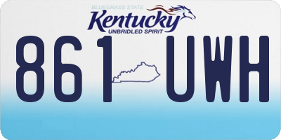 KY license plate 861UWH