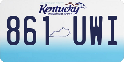 KY license plate 861UWI
